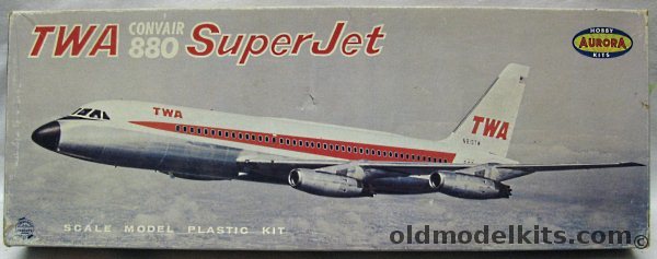 Aurora 1/103 Convair 880 SuperJet TWA, 384-198 plastic model kit